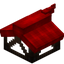 Red Longer Top Flat Roof Block (Framed)