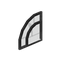 Framed Glass Panel Curved Left