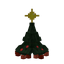 Red Decorated Christmas Tree Top