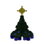 Blue Decorated Christmas Tree Top