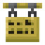 Yellow Bioshroom Hanging Sign