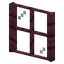Crimson Planks Four Pane Window