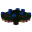 Colorful Decorated Christmas Tree Base