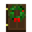 Dark Oak Door with Wreath