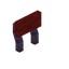 Red Mauve Raised Seat Back
