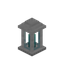 Cyan Fancy Iron Lantern