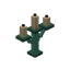 Waxed Oxidized Copper Candelabra