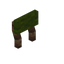 Green Fir Raised Seat Back