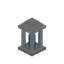 Light Blue Fancy Iron Lantern