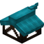 Light Blue Longer Top Flat Roof Block (Framed)