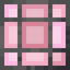 Raster Pink Stained Glass Pane