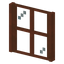 Stripped Acacia Four Pane Window