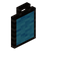 Light Blue Blackwood Tall Seat Back