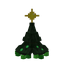 Green Decorated Christmas Tree Top