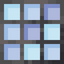 Square Light Blue Stained Glass Pane