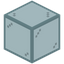 Icy Blue Bordered Crystalix Glass