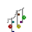 Twinkling MulticoloredIcicle Lights (Diagonal Left)