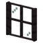 Hellbark Planks Four Pane Window