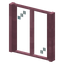 Rectangle Stripped Mahogany Window