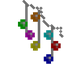 Icicle Multicolored Lights (Diagonal Right)