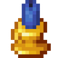 Gold Blue Candle Holder