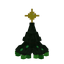 Green Decorated Christmas Tree Top