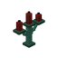 Waxed Oxidized Red Copper Candelabra