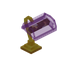 Magenta Fancy Gold Lamp