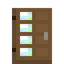 Tile Windowed Spruce Door