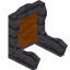 Orange Archwood Fancy Seat Back