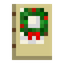 Birch Door with Wreath