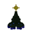 Blue Decorated Christmas Tree Top