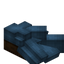 Cyan Longer Roof Slab (Dark Oak)