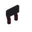 Gray Crimson Raised Seat Back