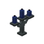 Blue Silver Candelabra