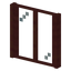 Rectangle Stripped Mangrove Window