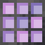 Square Purple Stained Glass Pane