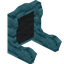 Gray Blue Bioshroom Fancy Seat Back