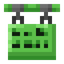 Green Bioshroom Hanging Sign