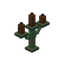 Weathered Brown Copper Candelabra
