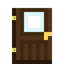Dark Oak Barn Glassed Door