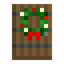 Spruce Door with Lit Wreath