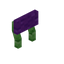 Purple Green Bioshroom Raised Seat Back