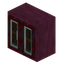 Stripped Crimson Glass Kitchen Cabinet
