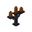 Orange Iron Candelabra
