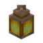 Yellow Waxed Exposed Copper Lantern