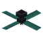Warped Dark Ceiling Fan
