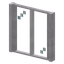 Rectangle Stripped Jacaranda Window
