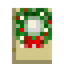 Birch Door with Lit Wreath