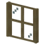 Stripped Birch Four Pane Window